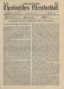 Theologisches Literaturblatt, 20. September 1889, Nr 38.