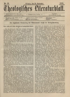 Theologisches Literaturblatt, 20. September 1889, Nr 38.