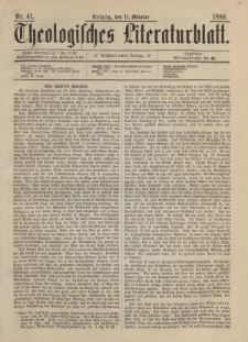 Theologisches Literaturblatt, 11. Oktober 1889, Nr 41.