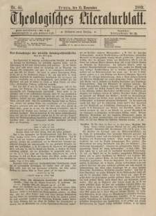 Theologisches Literaturblatt, 13. November 1889, Nr 46.