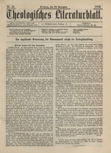 Theologisches Literaturblatt, 20. Dezember 1889, Nr 51.