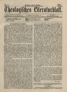 Theologisches Literaturblatt, 10. Januar 1890, Nr 2.