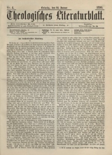 Theologisches Literaturblatt, 24. Januar 1890, Nr 4.