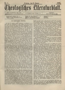 Theologisches Literaturblatt, 31. Januar 1890, Nr 5.