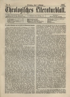 Theologisches Literaturblatt, 7. Februar 1890, Nr 6.