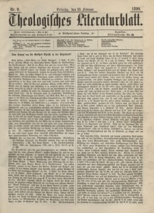 Theologisches Literaturblatt, 28. Februar 1890, Nr 9.