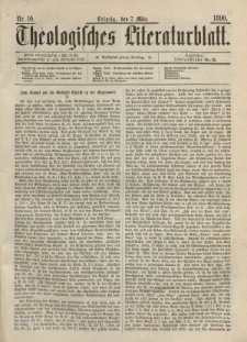 Theologisches Literaturblatt, 7. März 1890, Nr 10.