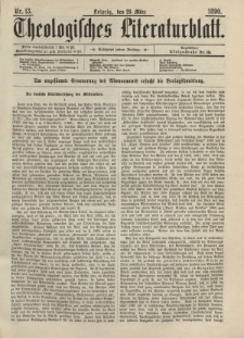 Theologisches Literaturblatt, 28. März 1890, Nr 13.