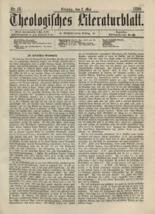 Theologisches Literaturblatt, 2. Mai 1890, Nr 18.