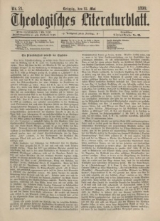 Theologisches Literaturblatt, 23. Mai 1890, Nr 21.