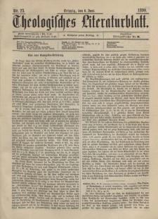 Theologisches Literaturblatt, 6. Juni 1890, Nr 23.