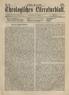 Theologisches Literaturblatt, 13. Juni 1890, Nr 24.