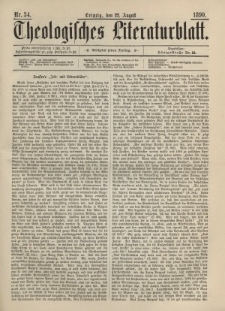 Theologisches Literaturblatt, 22. August 1890, Nr 34.