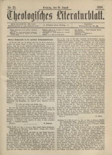 Theologisches Literaturblatt, 29. August 1890, Nr 35.