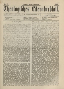 Theologisches Literaturblatt, 12. September 1890, Nr 37.