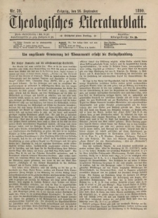 Theologisches Literaturblatt, 26. September 1890, Nr 39.
