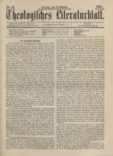 Theologisches Literaturblatt, 10. Oktober 1890, Nr 41.