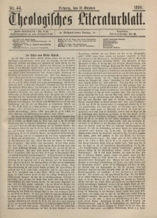 Theologisches Literaturblatt, 31. Oktober 1890, Nr 44.