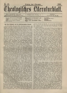 Theologisches Literaturblatt, 5. Dezember 1890, Nr 49.