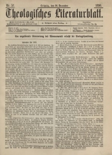 Theologisches Literaturblatt, 26. Dezember 1890, Nr 52.