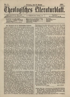 Theologisches Literaturblatt, 16. Januar 1891, Nr 3.
