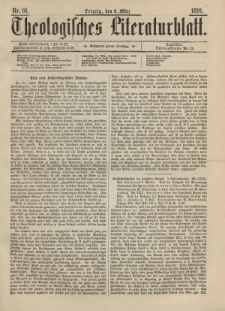 Theologisches Literaturblatt, 6. März 1891, Nr 10.