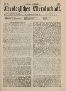 Theologisches Literaturblatt, 22. Mai 1891, Nr 21.