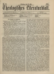Theologisches Literaturblatt, 29. Mai 1891, Nr 22.