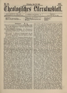 Theologisches Literaturblatt, 10. Juli 1891, Nr 28.