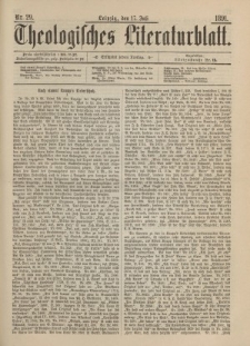 Theologisches Literaturblatt, 17. Juli 1891, Nr 29.