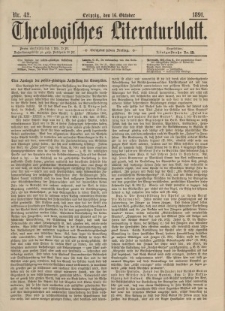 Theologisches Literaturblatt, 16. Oktober 1891, Nr 42.