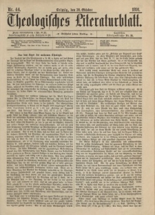 Theologisches Literaturblatt, 30. Oktober 1891, Nr 44.