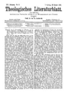 Theologisches Literaturblatt, 20. Januar 1899, Nr 3.