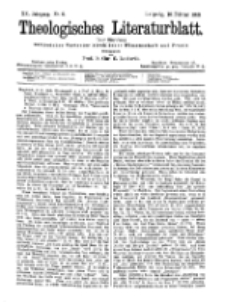 Theologisches Literaturblatt, 10. Februar 1899, Nr 6.
