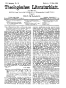 Theologisches Literaturblatt, 17. März 1899, Nr 11.