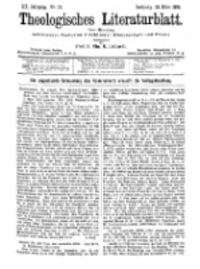 Theologisches Literaturblatt, 24. März 1899, Nr 12.