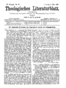 Theologisches Literaturblatt, 31. März 1899, Nr 13.