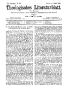 Theologisches Literaturblatt, 7. April 1899, Nr 14.