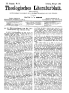 Theologisches Literaturblatt, 14. April 1899, Nr 15.