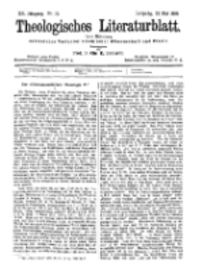 Theologisches Literaturblatt, 12. Mai 1899, Nr 19.