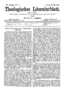 Theologisches Literaturblatt, 26. Mai 1899, Nr 21.