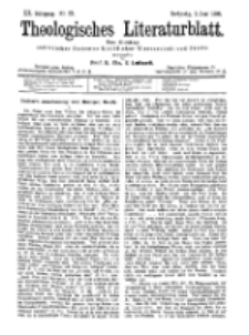Theologisches Literaturblatt, 2. Juni 1899, Nr 22.