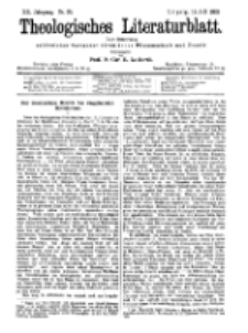 Theologisches Literaturblatt, 14. Juli 1899, Nr 28.
