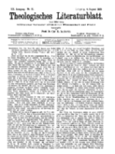 Theologisches Literaturblatt, 4. August 1899, Nr 31.