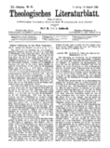 Theologisches Literaturblatt, 11. August 1899, Nr 32.