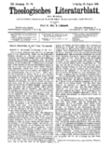 Theologisches Literaturblatt, 25. August 1899, Nr 34.