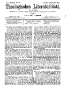 Theologisches Literaturblatt, 1. September 1899, Nr 35.