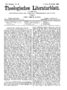 Theologisches Literaturblatt, 20. Oktober 1899, Nr 42.