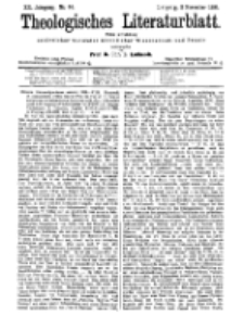 Theologisches Literaturblatt, 3. November 1899, Nr 44.