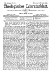 Theologisches Literaturblatt, 10. November 1899, Nr 45.